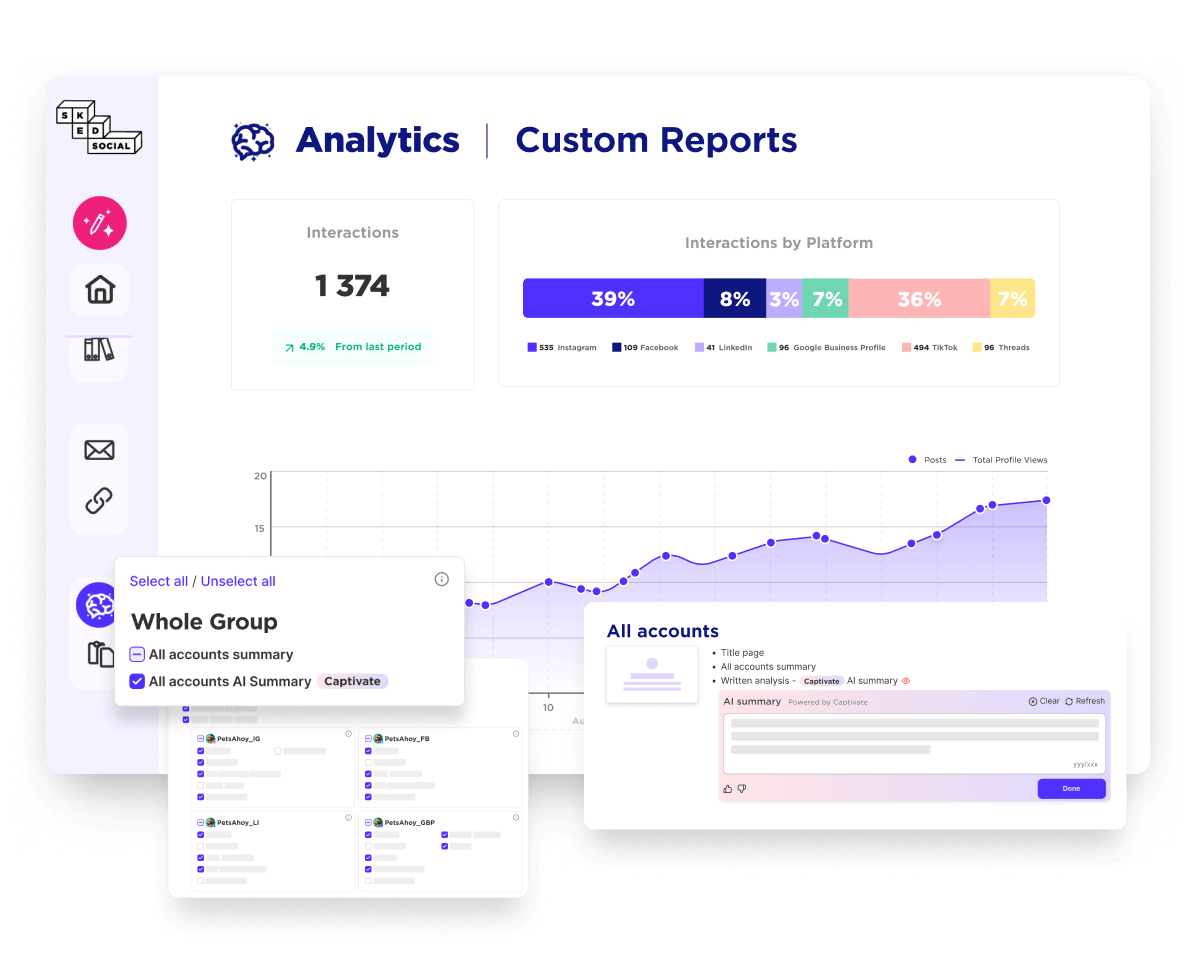 screenshot of Sked Social